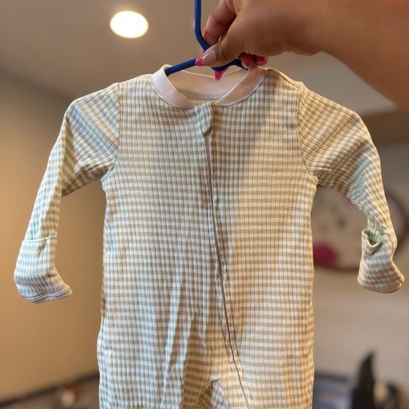 Plaid Kids One Piece - Green and White - Picture 1 of 5